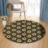 Sunflower And Bee Round Carpet Floor Rug Living Room Bedroom Decor Round Area Rug Carpet