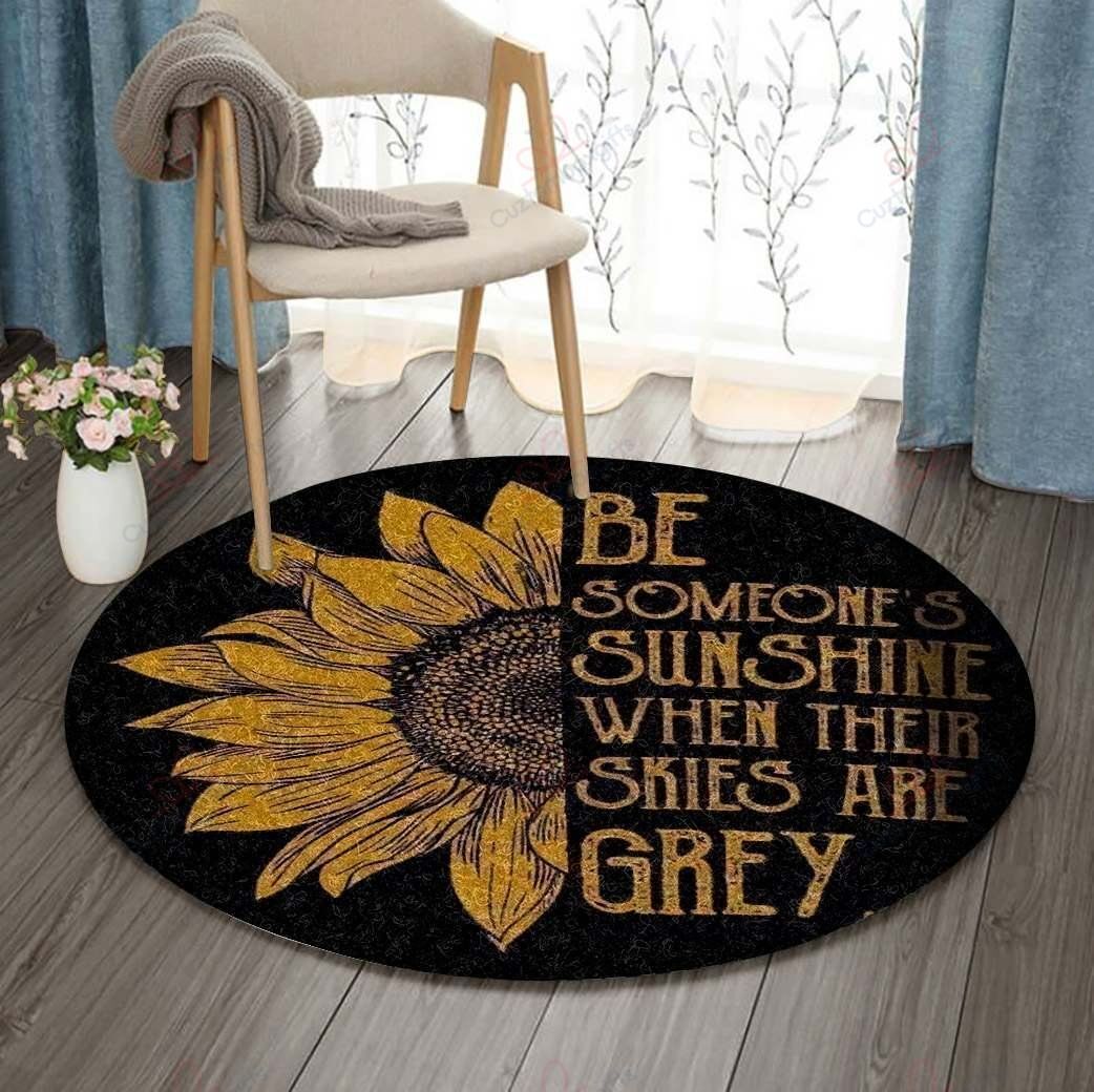 Sunflower Are Grey Round Carpet Floor Rug Living Room Bedroom Decor Round Area Rug Carpet Sunflower Are Grey Round Carpet Floor Rug Living Room Bedroom Decor Round Area Rug Carpet