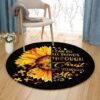 Sunflower Christ Round Carpet Floor Rug Living Room Bedroom Decor Round Area Rug Carpet