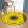 Sunflower Oil Round Carpet Floor Rug Living Room Bedroom Decor Round Area Rug Carpet