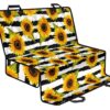 Sunflower Striped Pattern Print Pet Car Back Seat Cover - 74cddbaf3b85