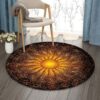 Sunshine Sun Round Carpet Floor Rug Living Room Bedroom Decor Round Area Rug Carpet