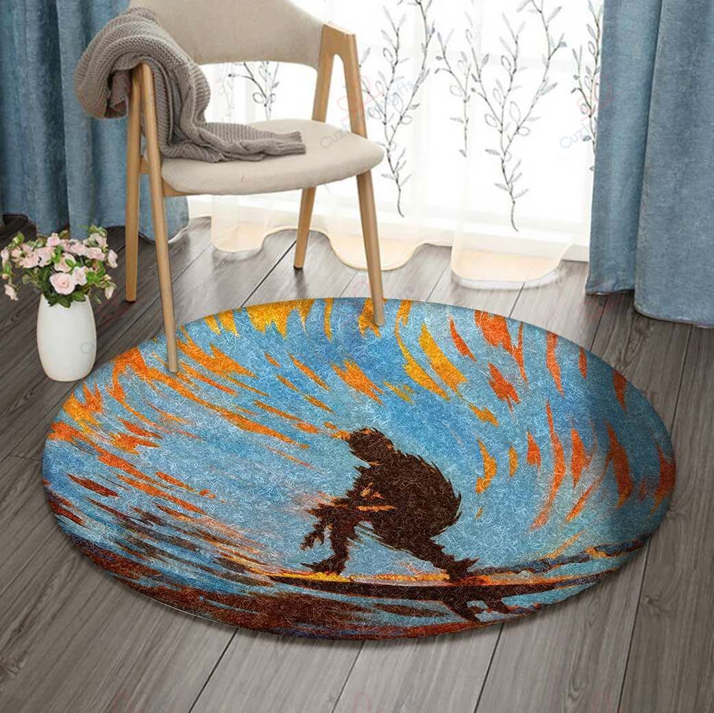 Surfing Round Carpet Floor Rug Living Room Bedroom Decor Round Area Rug Carpet Surfing Round Carpet Floor Rug Living Room Bedroom Decor Round Area Rug Carpet