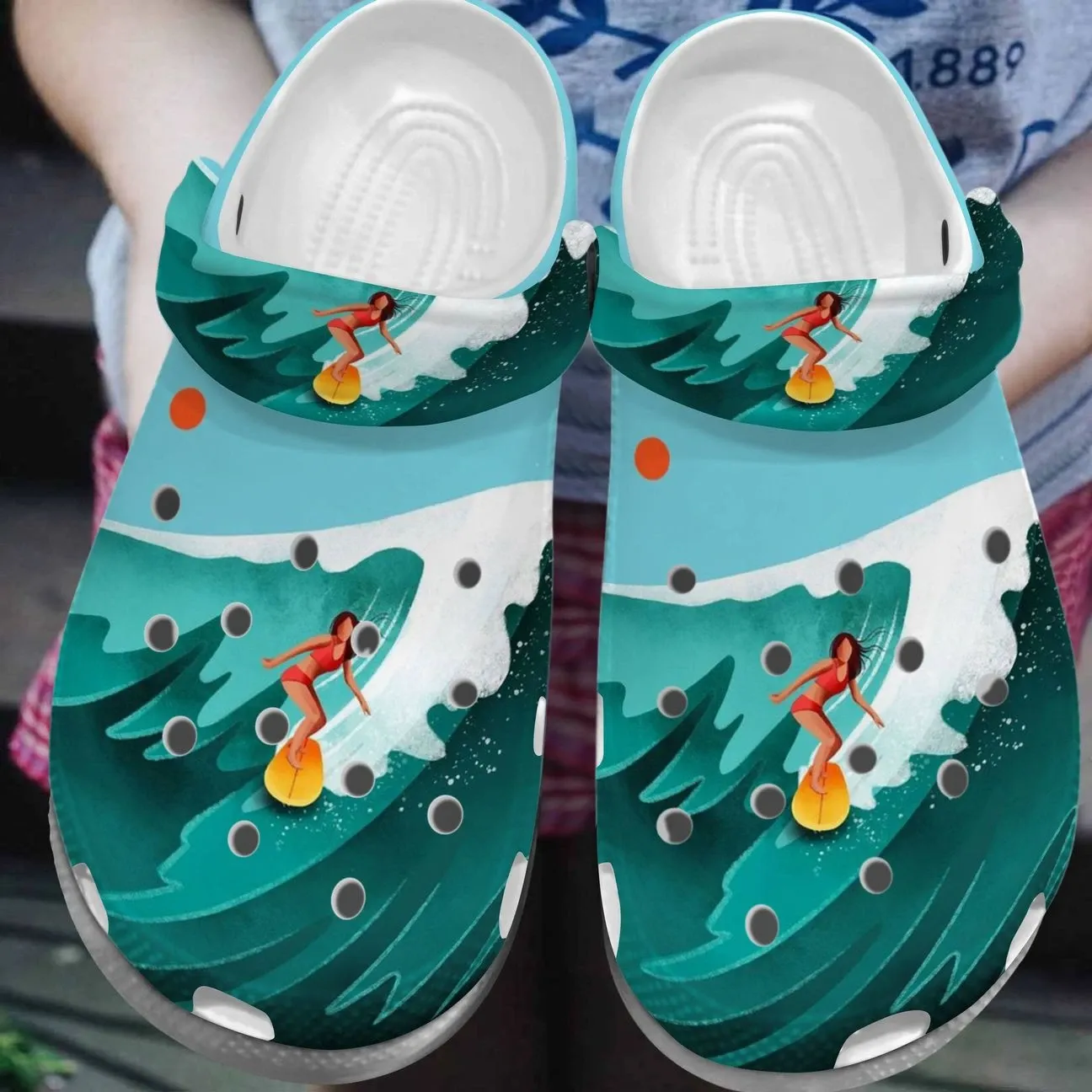 Surfing Personalized Clog Custom Crocs Comfortablefashion Style Comfortable For Women Men Kid Print 3D Surfing Girl Surfing Personalized Clog Custom Crocs Comfortablefashion Style Comfortable For Women Men Kid Print 3D Surfing Girl