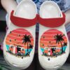 Surfing Personalized Clog Custom Crocs Comfortablefashion Style Comfortable For Women Men Kid Print 3D Surfing Sunset