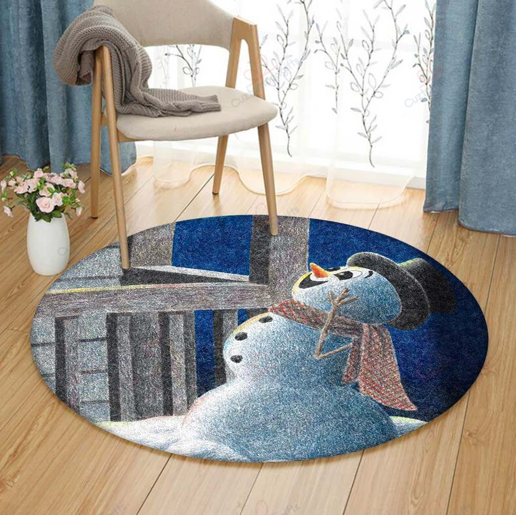 Surprise Snowman Round Carpet Floor Rug Living Room Bedroom Decor Round Area Rug Carpet Surprise Snowman Round Carpet Floor Rug Living Room Bedroom Decor Round Area Rug Carpet