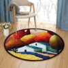 Sveta Esser Round Carpet Floor Rug Living Room Bedroom Decor Round Area Rug Carpet