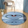 Swan Couple Round Carpet Floor Rug Living Room Bedroom Decor Round Area Rug Carpet