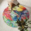 Sweet Flower Round Carpet Floor Rug Living Room Bedroom Decor Round Area Rug Carpet