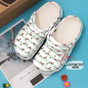 Swimming Personalized Clog Custom Crocs Comfortablefashion Style Comfortable For Women Men Kid Print 3D Red Swimming Pattern