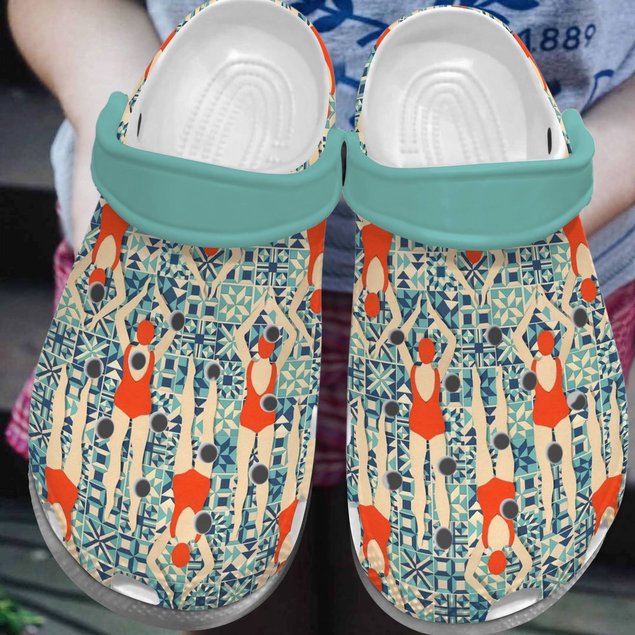 Swimming Personalized Clog Custom Crocs Comfortablefashion Style Comfortable For Women Men Kid Print 3D Vintage Swimming Personalized Clog Custom Crocs Comfortablefashion Style Comfortable For Women Men Kid Print 3D Vintage