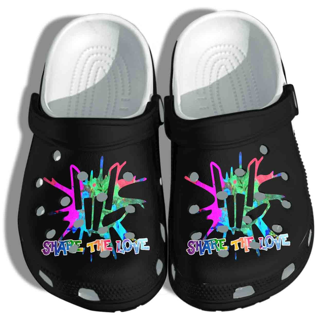 Symbol Share The Love Shoes Crocs Clog Clog Birthday Gift For Men Women Son Daughter Symbol Share The Love Shoes Crocs Clog Clog Birthday Gift For Men Women Son Daughter