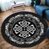 Symbol Viking Forever Round Carpet Floor Rug Living Room Bedroom Decor Round Area Rug Carpet