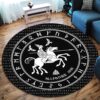 Symbol Viking Horse Round Carpet Floor Rug Living Room Bedroom Decor Round Area Rug Carpet