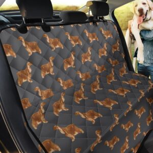 Symmetrycal Cocker Spaniel Patterns Design Car Back Seat Cover Dog Car Seat Covers - d4f0709aa8ba