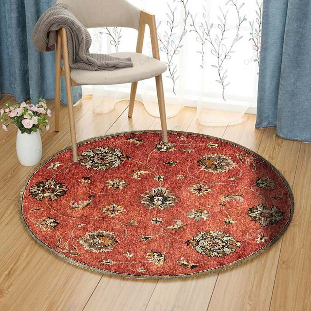 Syriana All Over Mahal Round Carpet Floor Rug Living Room Bedroom Decor Round Area Rug Carpet Syriana All Over Mahal Round Carpet Floor Rug Living Room Bedroom Decor Round Area Rug Carpet