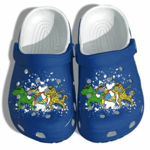 T-Rex Dinosaurs Autism Kids Shoes Crocs Clog – Autism Awareness Puzzle Cute Crocs Clog Shoes Gifts For Boys Son