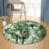 T Rex Round Carpet Floor Rug Living Room Bedroom Decor Round Area Rug Carpet