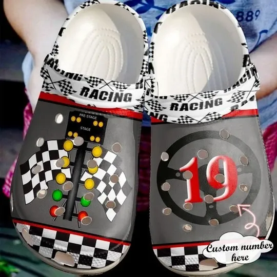 Talk Racing To Me Personalize Clog Custom Crocs Clog Number On Sandal Fashion Style Comfortable For Women Men Kid Talk Racing To Me Personalize Clog Custom Crocs Clog Number On Sandal Fashion Style Comfortable For Women Men Kid