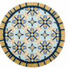 Tan And Blue Round Carpet Floor Rug Living Room Bedroom Decor Round Area Rug Carpet