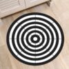 Target Dart Black And White Round Carpet Floor Rug Living Room Bedroom Decor Round Area Rug Carpet