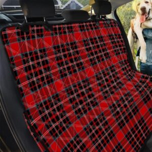 Tartan Red Plaid Pattern Car Back Seat Cover Dog Car Seat Covers - b11c57930b04
