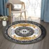 Tattoo Round Carpet Floor Rug Living Room Bedroom Decor Round Area Rug Carpet