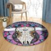 Taurus Boho Round Carpet Floor Rug Living Room Bedroom Decor Round Area Rug Carpet
