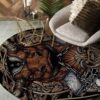 Taurus Round Carpet Floor Rug Living Room Bedroom Decor Round Area Rug Carpet