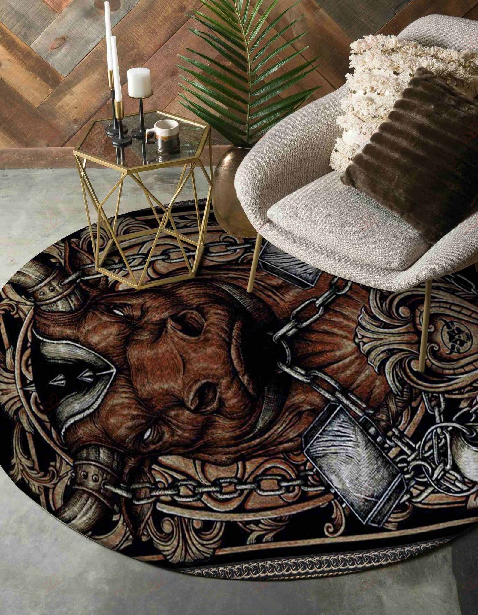 Taurus Round Carpet Floor Rug Living Room Bedroom Decor Round Area Rug Carpet Taurus Round Carpet Floor Rug Living Room Bedroom Decor Round Area Rug Carpet