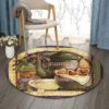 Tea Break Cake Round Carpet Floor Rug Living Room Bedroom Decor Round Area Rug Carpet