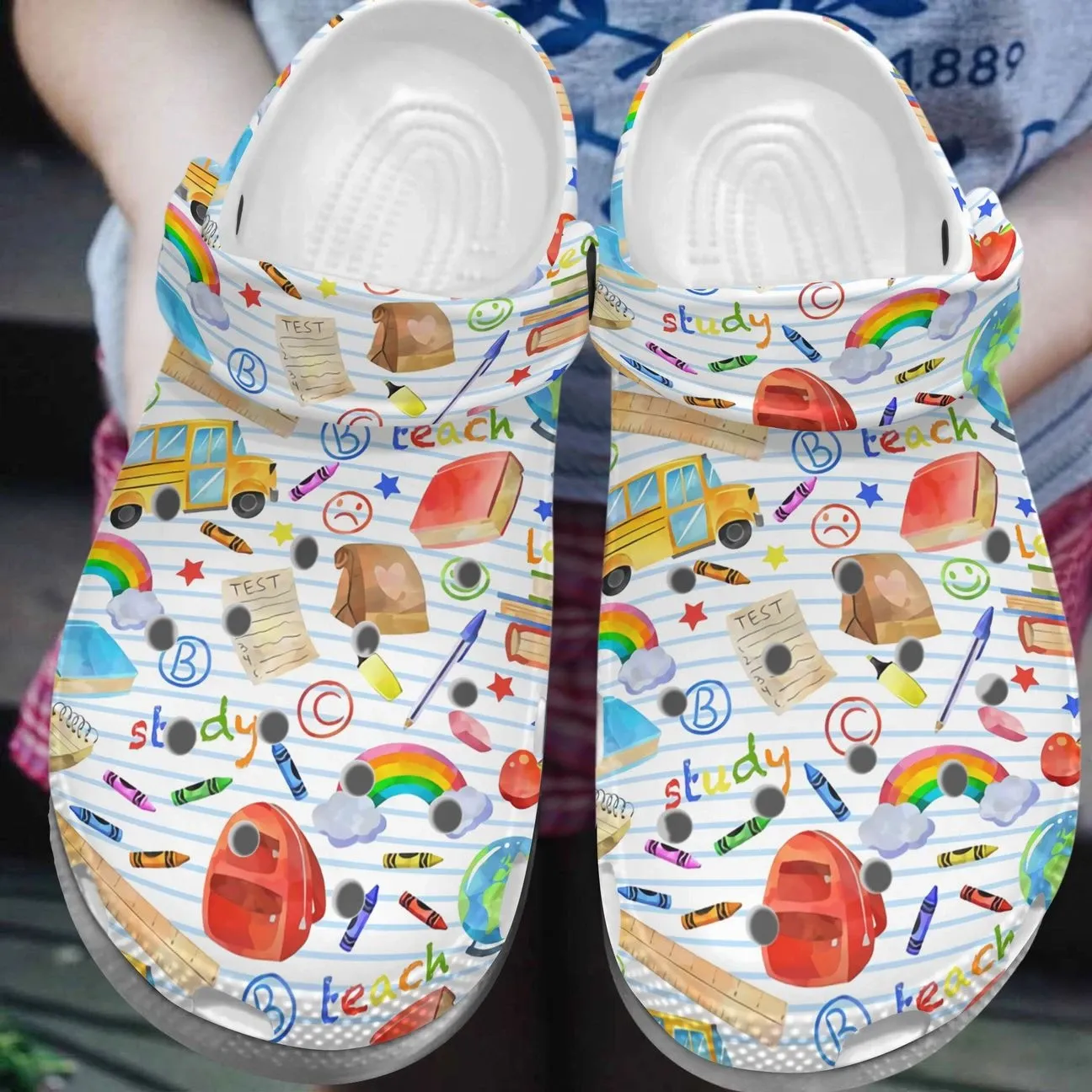 Teacher Personalize Clog Custom Crocs Fashionstyle Comfortable For Women Men Kid Print 3D Let’S Go To School Teacher Personalize Clog Custom Crocs Fashionstyle Comfortable For Women Men Kid Print 3D Let’S Go To School