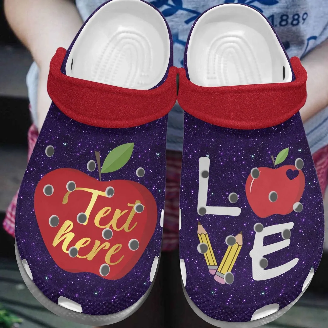 Teacher Personalize Clog Custom Crocs Fashionstyle Comfortable For Women Men Kid Print 3D Personalized Love To Teach Teacher Personalize Clog Custom Crocs Fashionstyle Comfortable For Women Men Kid Print 3D Personalized Love To Teach