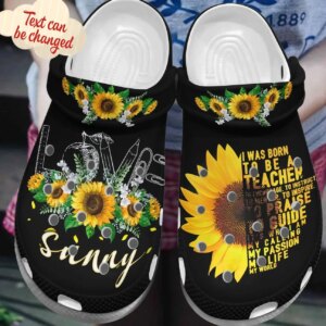 Teacher Personalized Clog Custom Crocs Comfortablefashion Style Comfortable For Women Men Kid Print 3D Born To Be