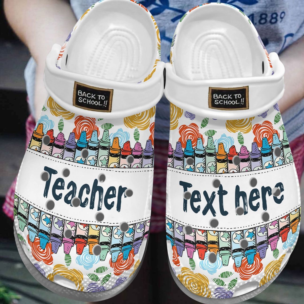 Teacher Personalized Clog Custom Crocs Comfortablefashion Style Comfortable For Women Men Kid Print 3D Crayon Teacher Personalized Clog Custom Crocs Comfortablefashion Style Comfortable For Women Men Kid Print 3D Crayon