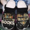 Teacher Personalized Clog Custom Crocs Comfortablefashion Style Comfortable For Women Men Kid Print 3D Just A Teacher Who Loves Books