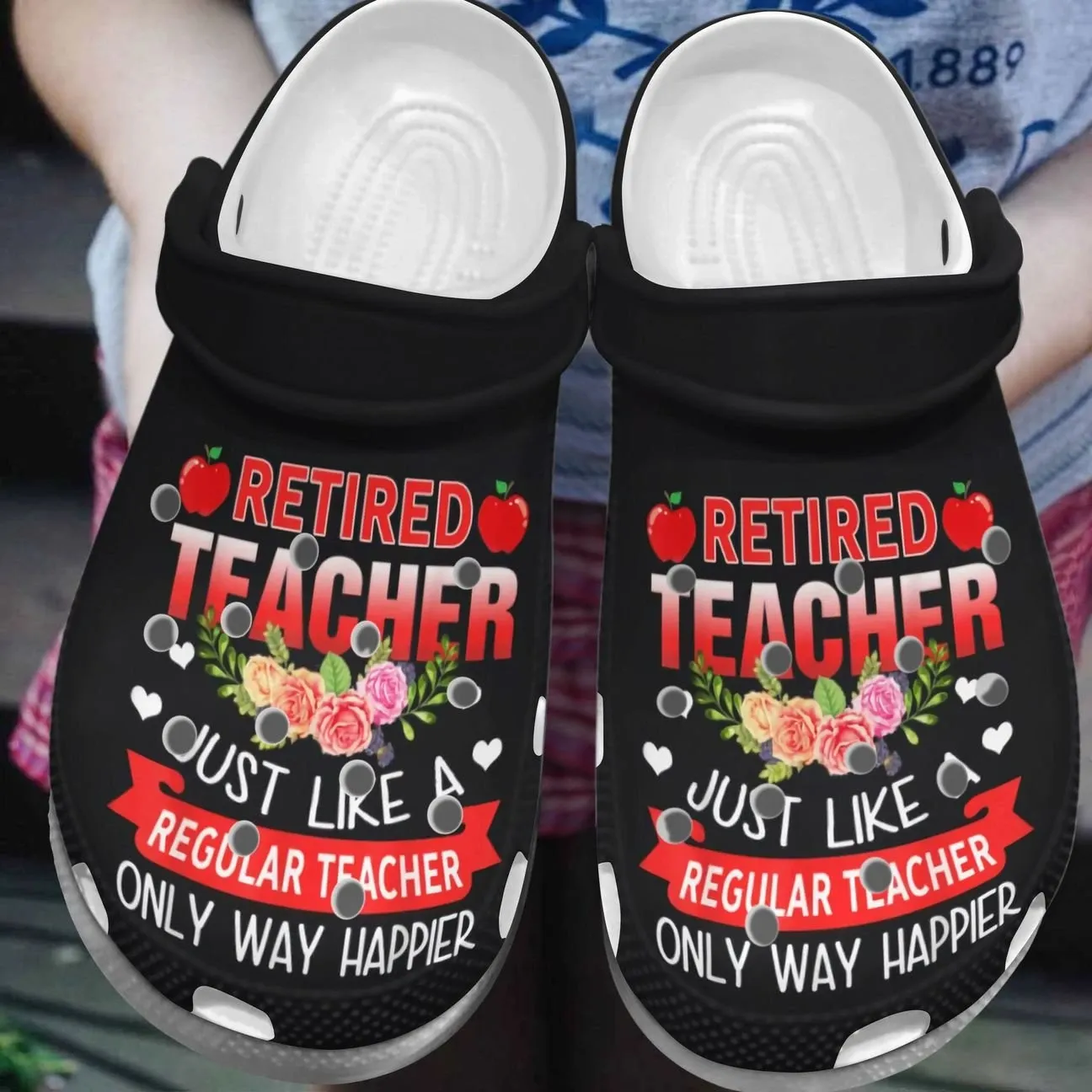 Teacher Personalized Clog Custom Crocs Comfortablefashion Style Comfortable For Women Men Kid Print 3D Retired Teacher Teacher Personalized Clog Custom Crocs Comfortablefashion Style Comfortable For Women Men Kid Print 3D Retired Teacher