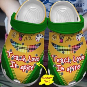 Teacher Personalized Clog Custom Crocs Comfortablefashion Style Comfortable For Women Men Kid Print 3D Teacher Crayons