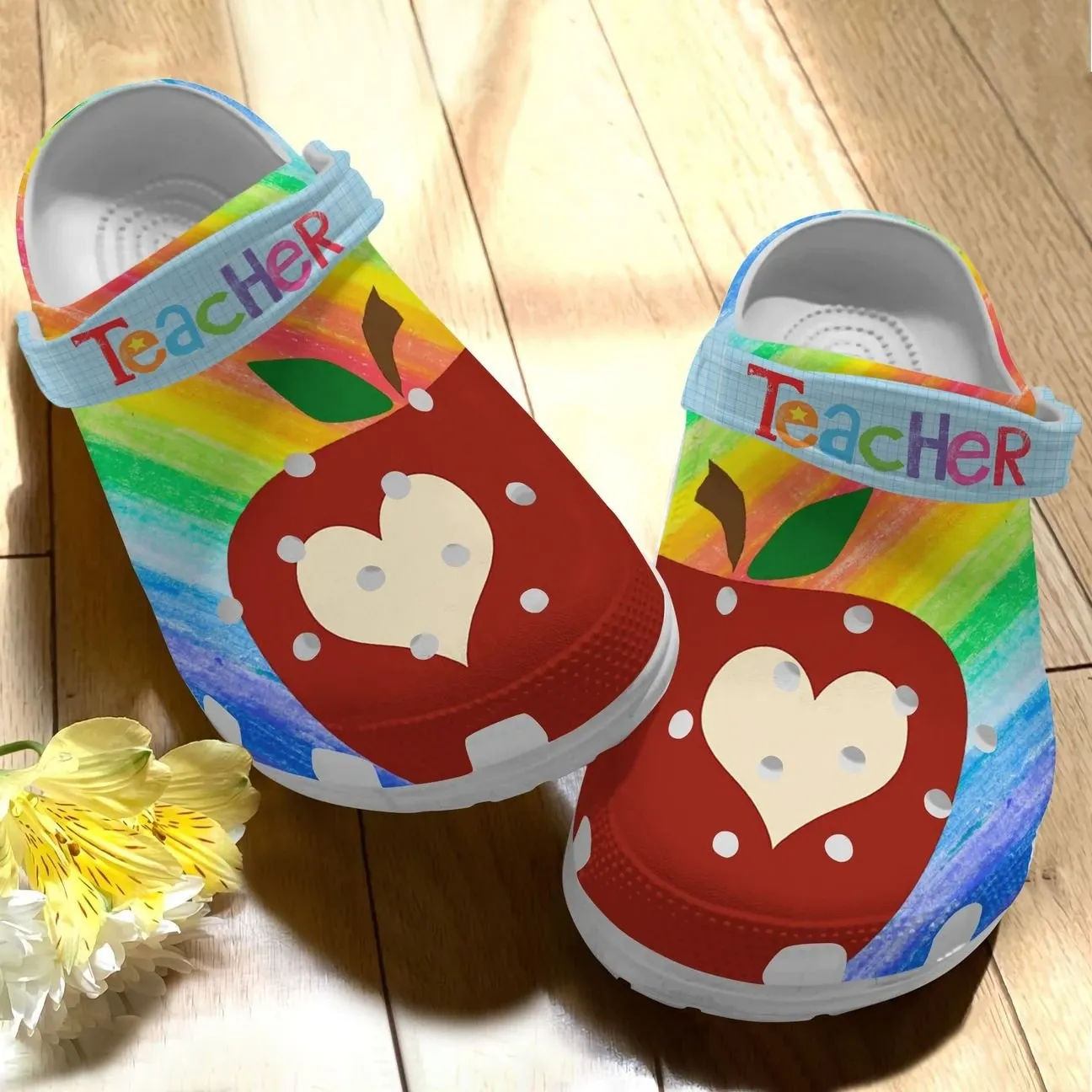 Teacher Personalized Clog Custom Crocs Comfortablefashion Style Comfortable For Women Men Kid Print 3D Teacher Love Teacher Personalized Clog Custom Crocs Comfortablefashion Style Comfortable For Women Men Kid Print 3D Teacher Love