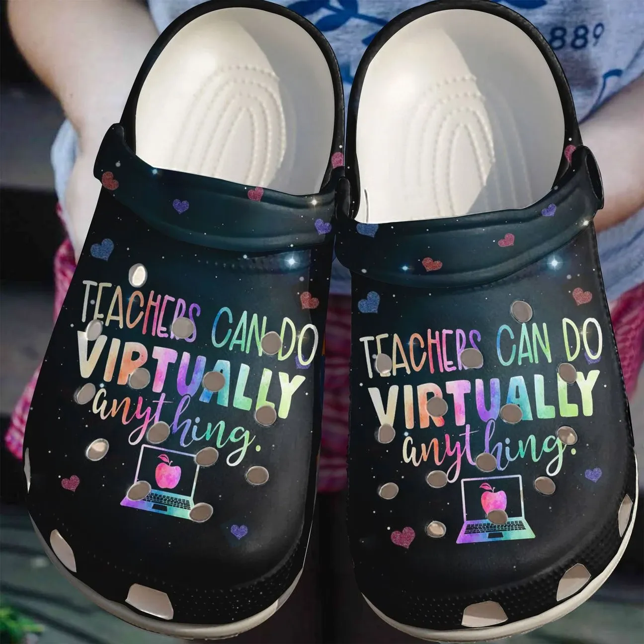 Teacher Personalized Clog Custom Crocs Comfortablefashion Style Comfortable For Women Men Kid Print 3D Virtually Anything Teacher Personalized Clog Custom Crocs Comfortablefashion Style Comfortable For Women Men Kid Print 3D Virtually Anything