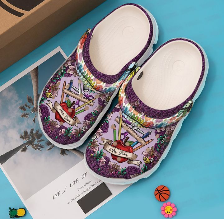 Teacher Personalized Life Floral Sku 2492 Crocs Crocband Clog Comfortable For Mens Womens Classic Clog Water Shoes Teacher Personalized Life Floral Sku 2492 Crocs Crocband Clog Comfortable For Mens Womens Classic Clog Water Shoes