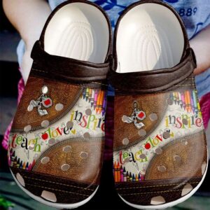 Teacher Teach Love Inspire Sku 2483 Crocs Crocband Clog Comfortable For Mens Womens Classic Clog Water Shoes