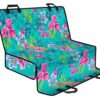 Teal Aloha Tropical Pattern Print Pet Car Back Seat Cover - ebf72a0cc3f5
