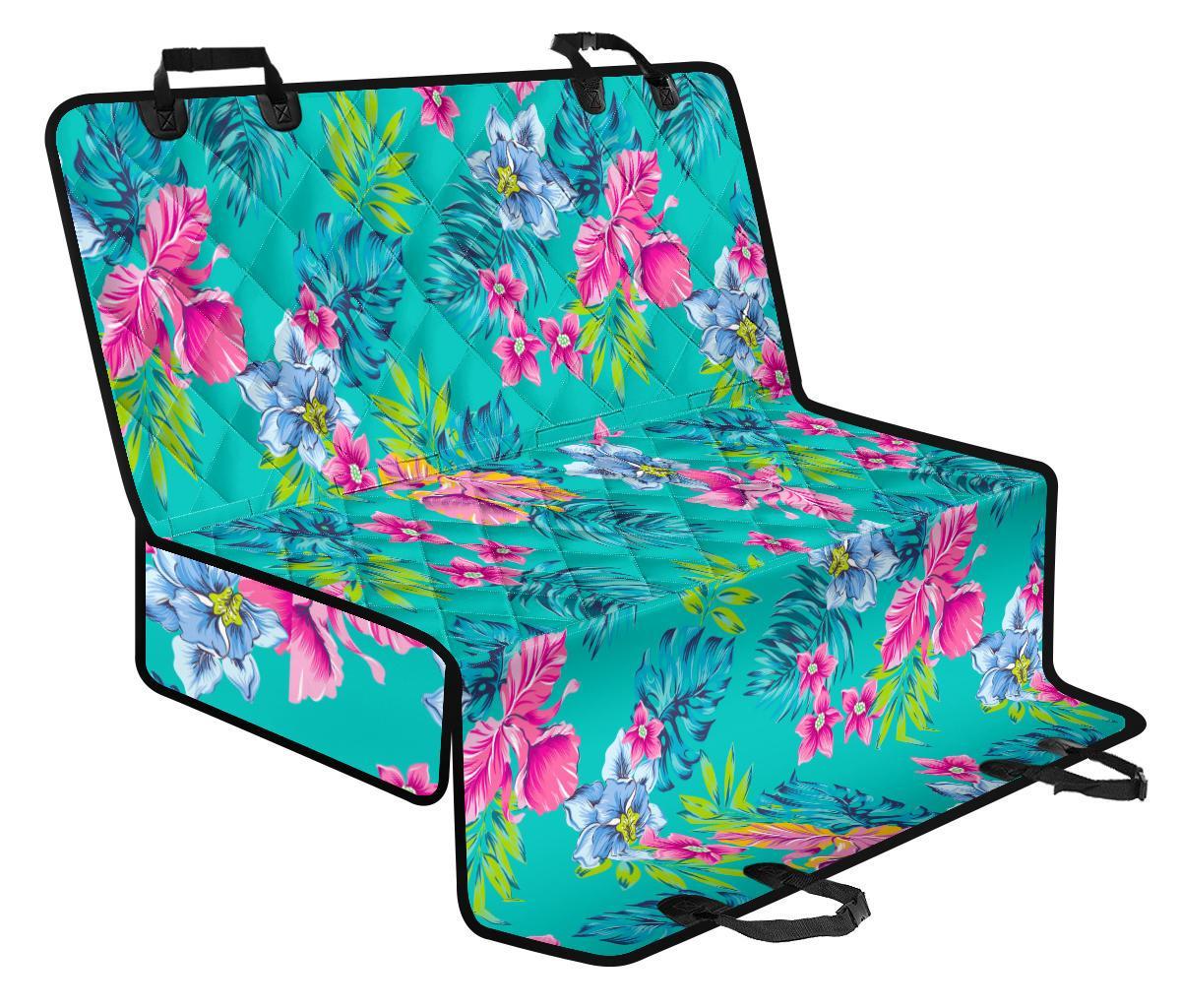Teal Aloha Tropical Pattern Print Pet Car Back Seat Cover - ebf72a0cc3f5 Teal Aloha Tropical Pattern Print Pet Car Back Seat Cover - ebf72a0cc3f5