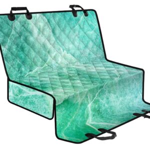Teal Marble Print Pet Car Back Seat Cover - eec1d67ab568