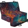 Teal Orange Universe Galaxy Space Print Pet Car Back Seat Cover - 0412c3619912