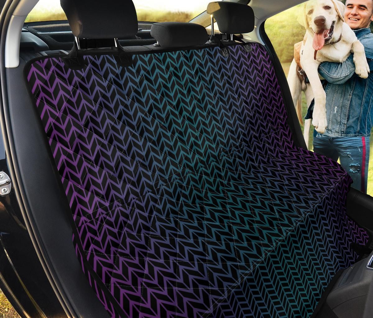 Teal Purple Ombre Chevron Car Back Seat Cover Dog Car Seat Covers - 93004b05481a Teal Purple Ombre Chevron Car Back Seat Cover Dog Car Seat Covers - 93004b05481a