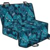 Teal Sugar Skull Flower Pattern Print Pet Car Back Seat Cover - 76ad2240c94e