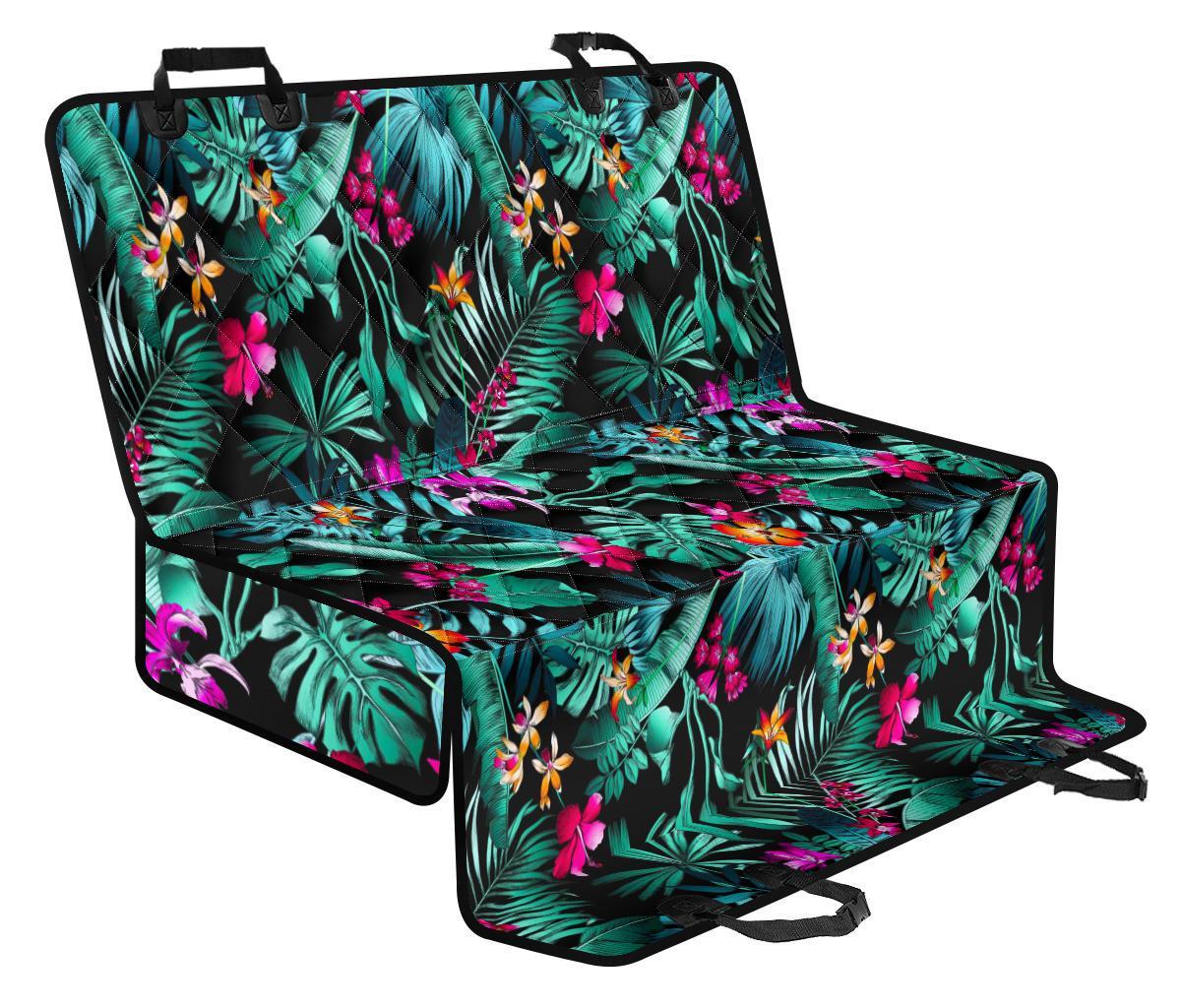 Teal Tropical Leaf Hawaii Pattern Print Pet Car Back Seat Cover - daf1686a3d10 Teal Tropical Leaf Hawaii Pattern Print Pet Car Back Seat Cover - daf1686a3d10