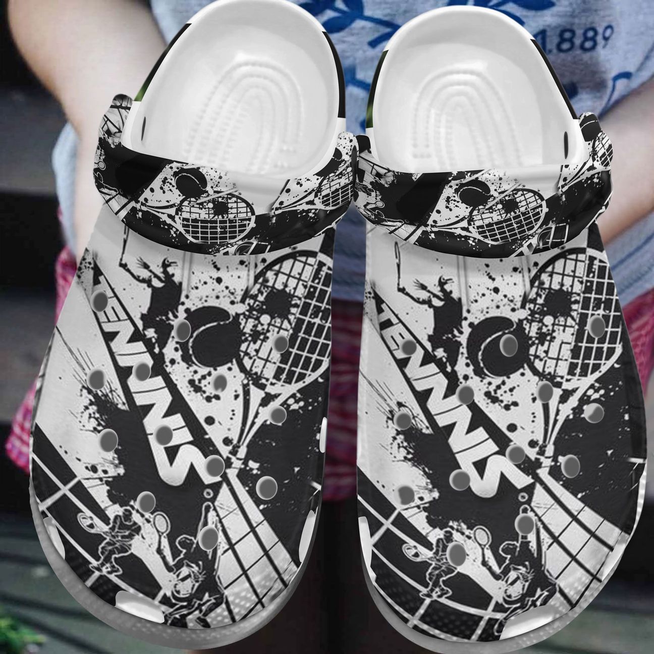 Tennis Personalized Clog Custom Crocs Comfortablefashion Style Comfortable For Women Men Kid Print 3D Impact Black Tennis Personalized Clog Custom Crocs Comfortablefashion Style Comfortable For Women Men Kid Print 3D Impact Black
